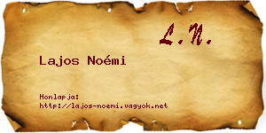 Lajos Noémi névjegykártya